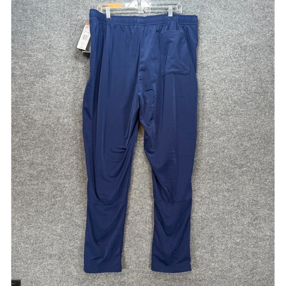 Adidas Tricot Pants Men‎ 2XL Blue Ankle Zip Athletic Tapered Sweatpants NEW